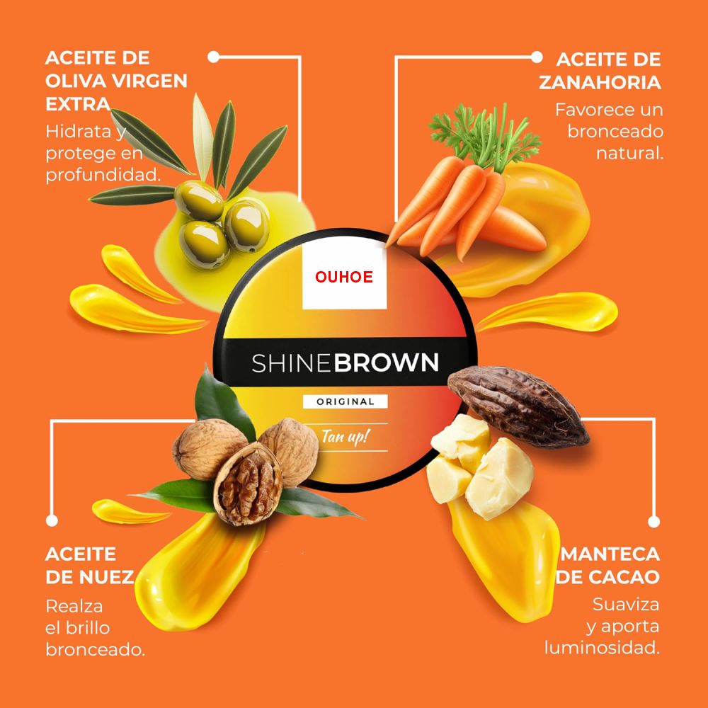 Bronceador Natural con Aceites 100% Puros con Aroma Tropical