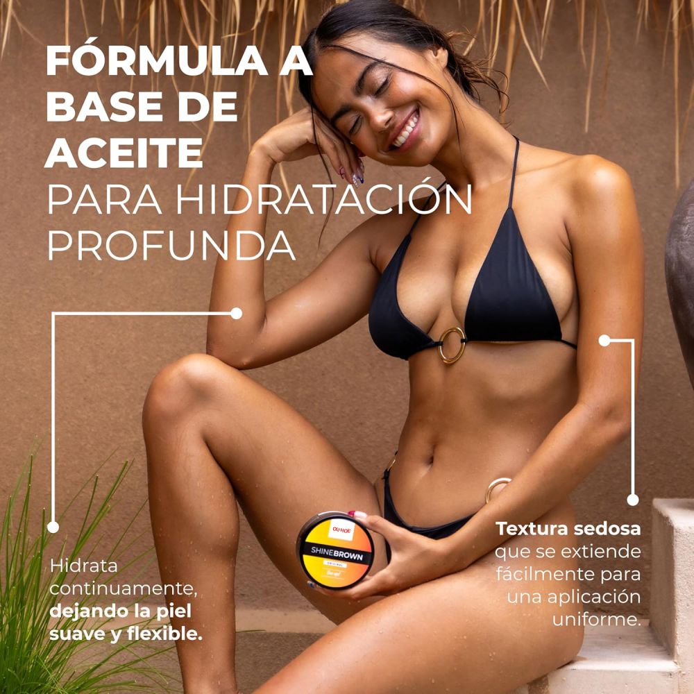 Bronceador Natural con Aceites 100% Puros con Aroma Tropical