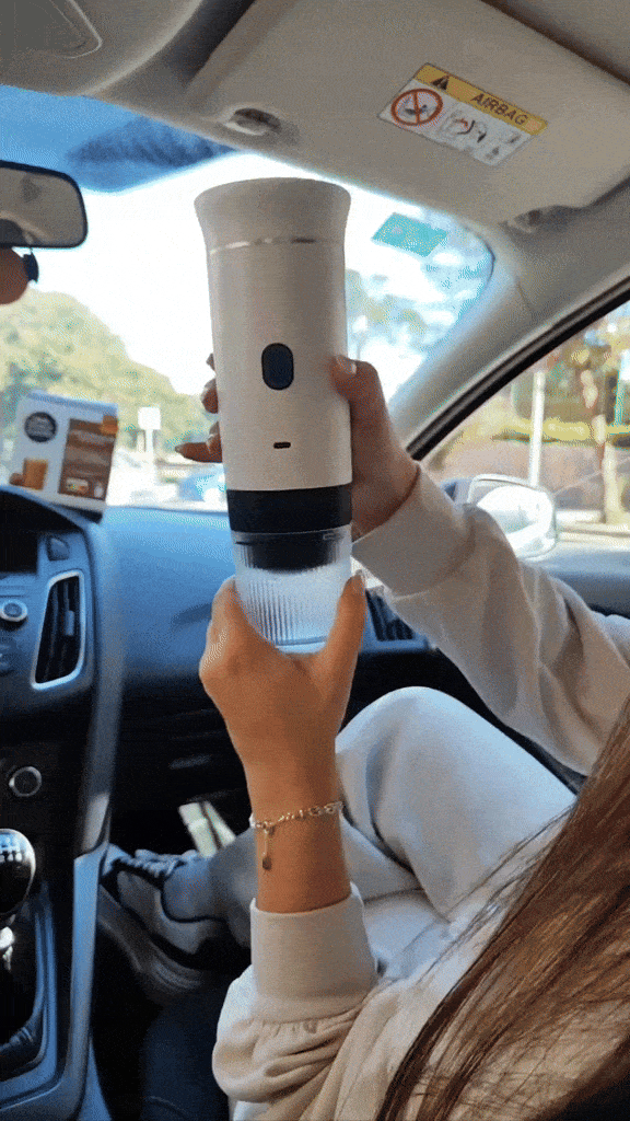 Cafetera Portátil 3 en 1 – Espresso Profesional  Recargable y Compatible con Cápsulas