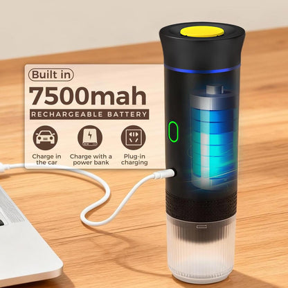 Cafetera Portátil 3 en 1 – Espresso Profesional  Recargable y Compatible con Cápsulas